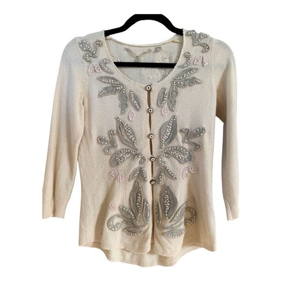 Anthropologie light weight cardigan with beautiful detailing.XS - Picture 7 of 11